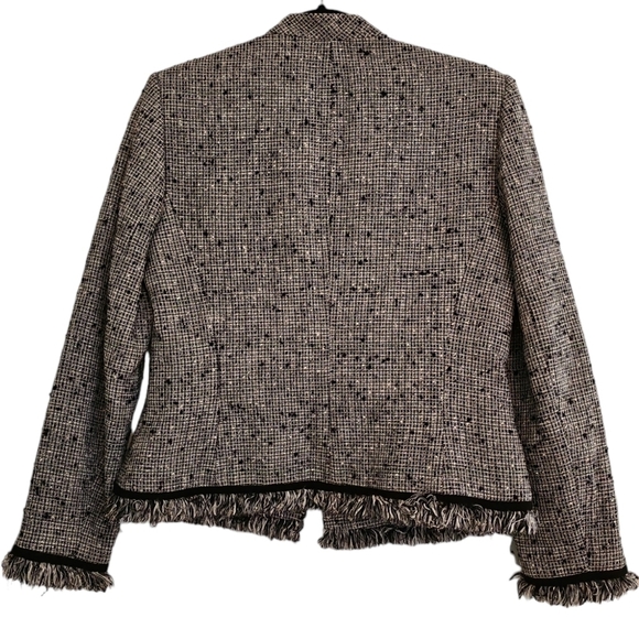 Albert Nipon Vintage one toggle closure tweed blazer - Picture 2 of 7